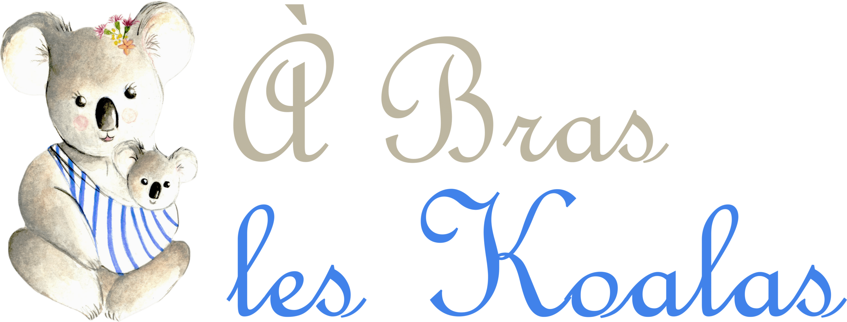 Logo horizontal - À bras les koalas : Micro-crèche à Beaugency